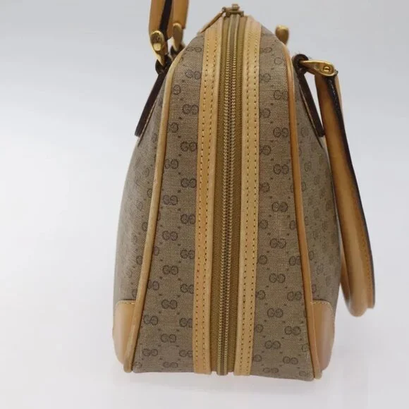 GUCCI Micro GG Supreme Hand Bag PVC Beige Gold 000 39 0030 Auth BA2146 - Picture 5 of 14